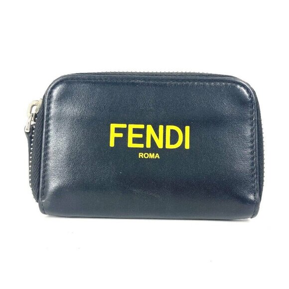 FENDI 7M0257 Logo Zip Around Wallet Coin Compartment Bicolor coin purse - Picture 1 of 16